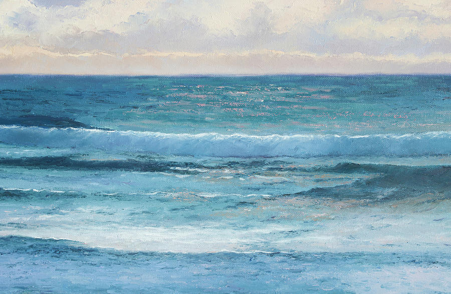 Gentle ocean waves Painting by Jan Matson