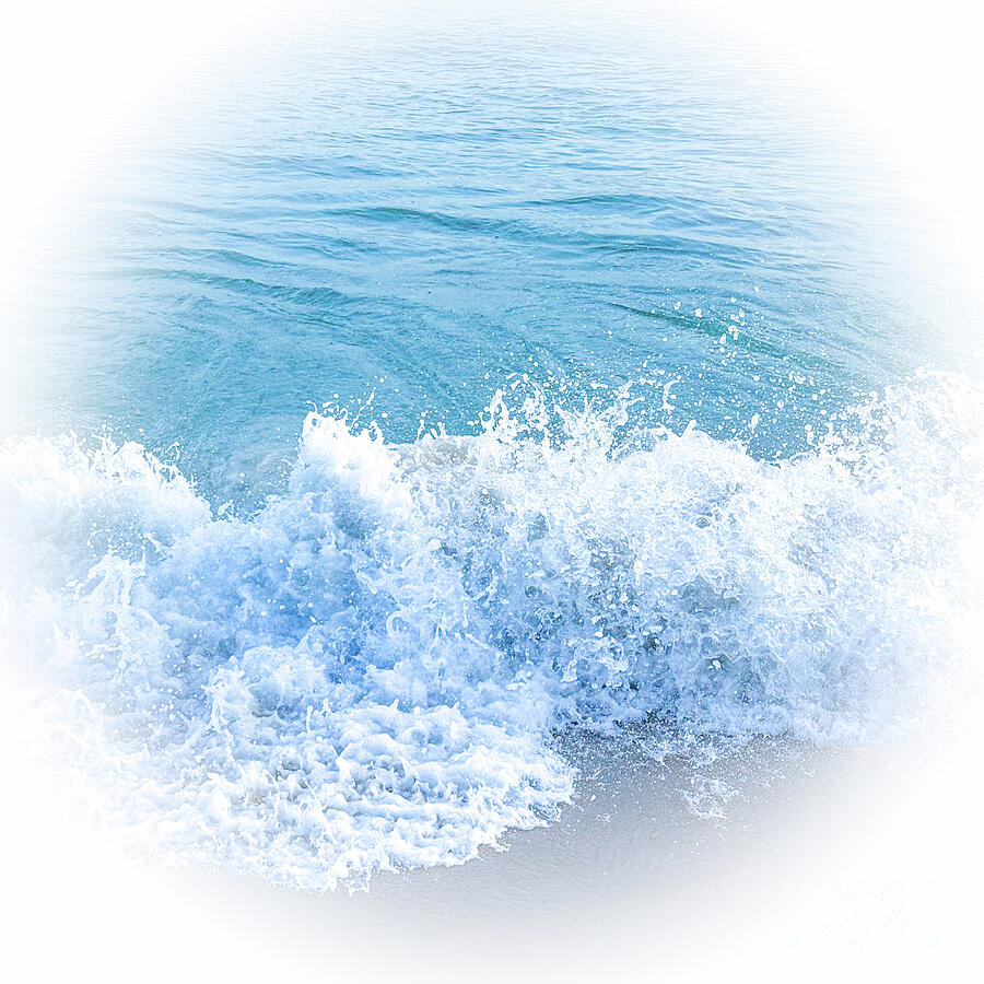 Gentle Ocean Waves Crashing Photograph - Gentle Ocean Waves on Rios Shore by Leslie Brashear