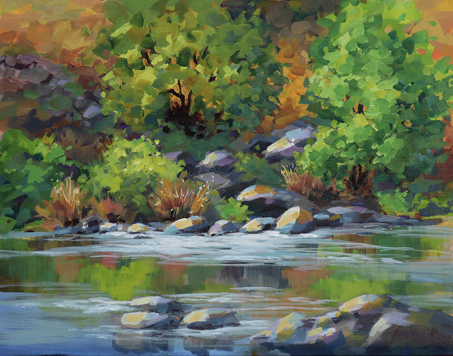 Gentle River Painting by Karen Ilari - Fine Art America