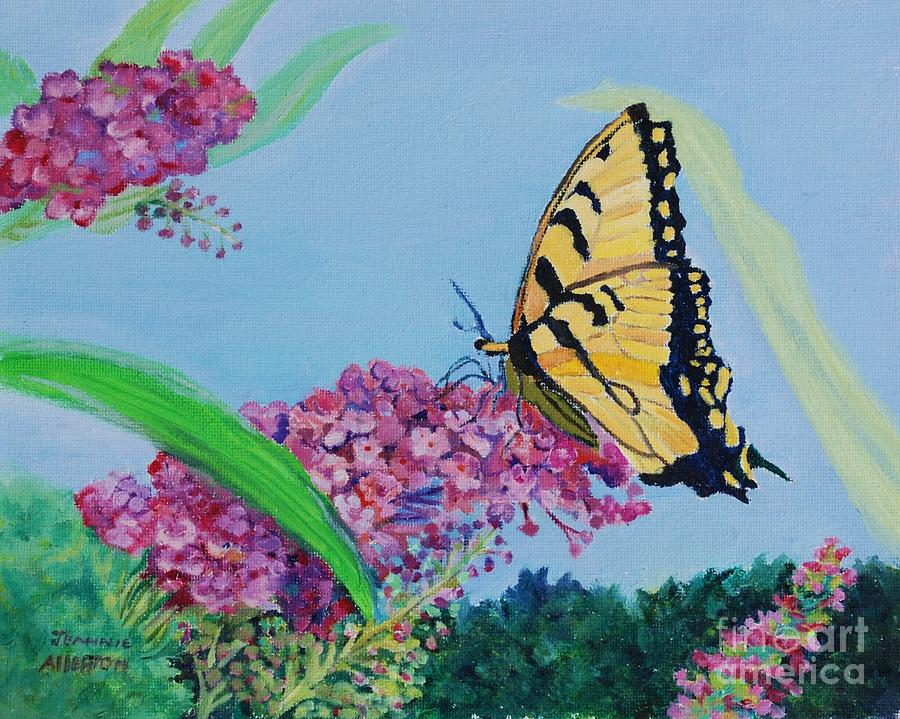 Gentle, Silent Butterfly Painting by Jeannie Allerton