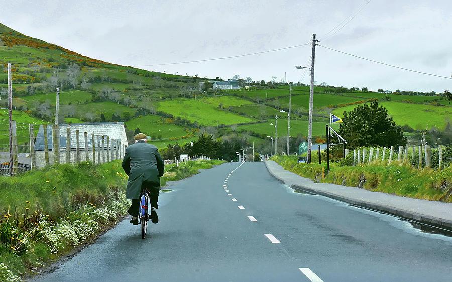 Gentleman Cycling in Northern Ireland Photograph by Lexa Harpell