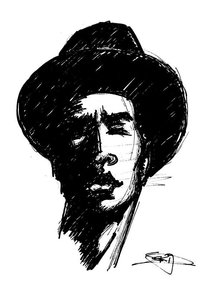 Gentleman In Hat Drawing by SKIP Smith