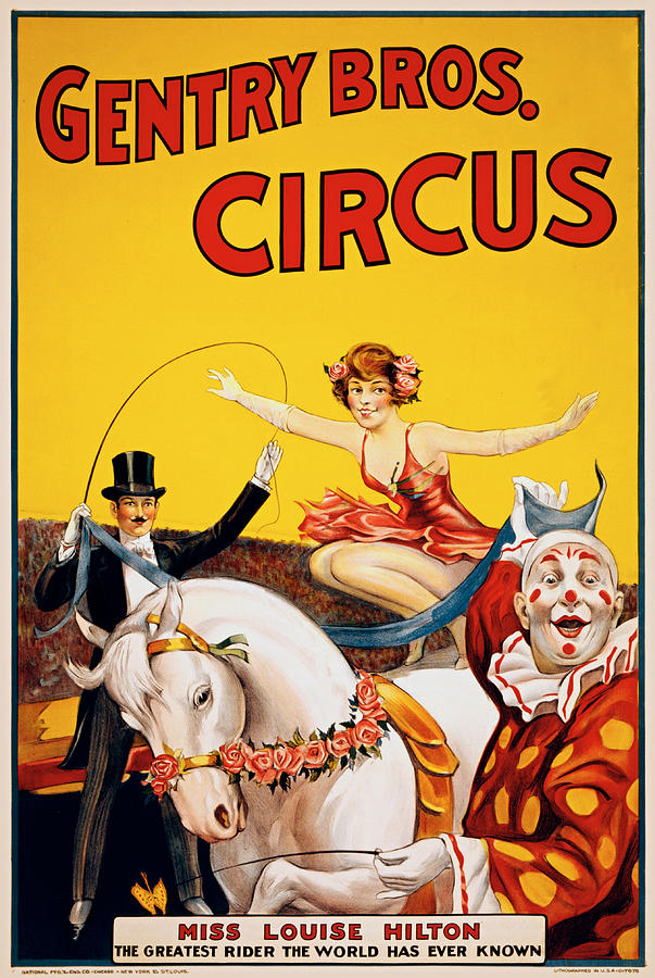 Gentry Brothers Circus Poster 1920 Painting By Unknown