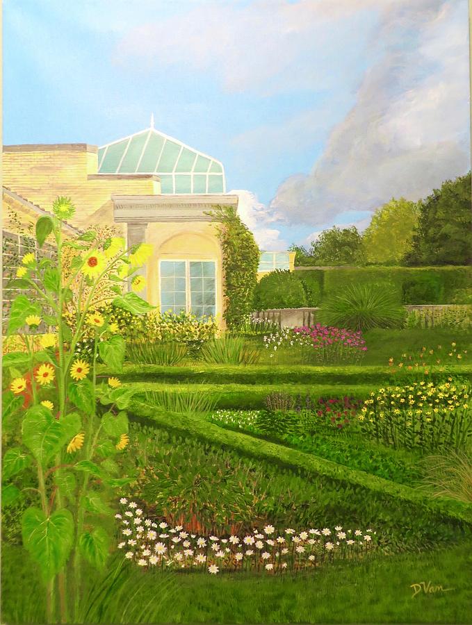 Geo. Eastman House Garden Painting by Denise Van Deroef