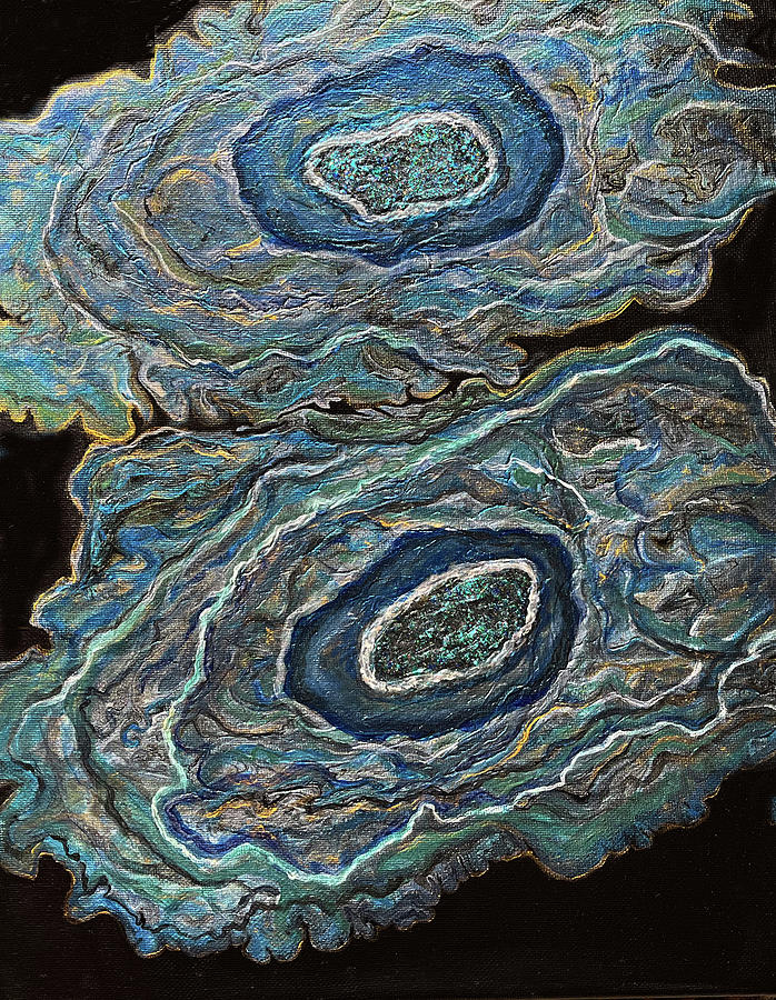 Geode Sparkle Painting by Gay Pautz