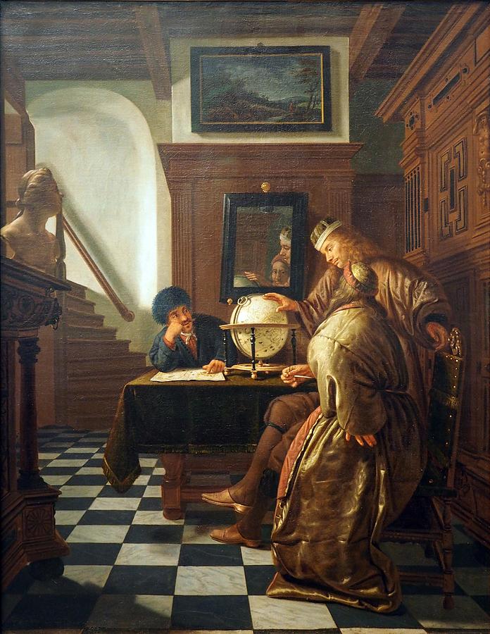 Geographers at Work Painting by Cornelis de Man | Fine Art America