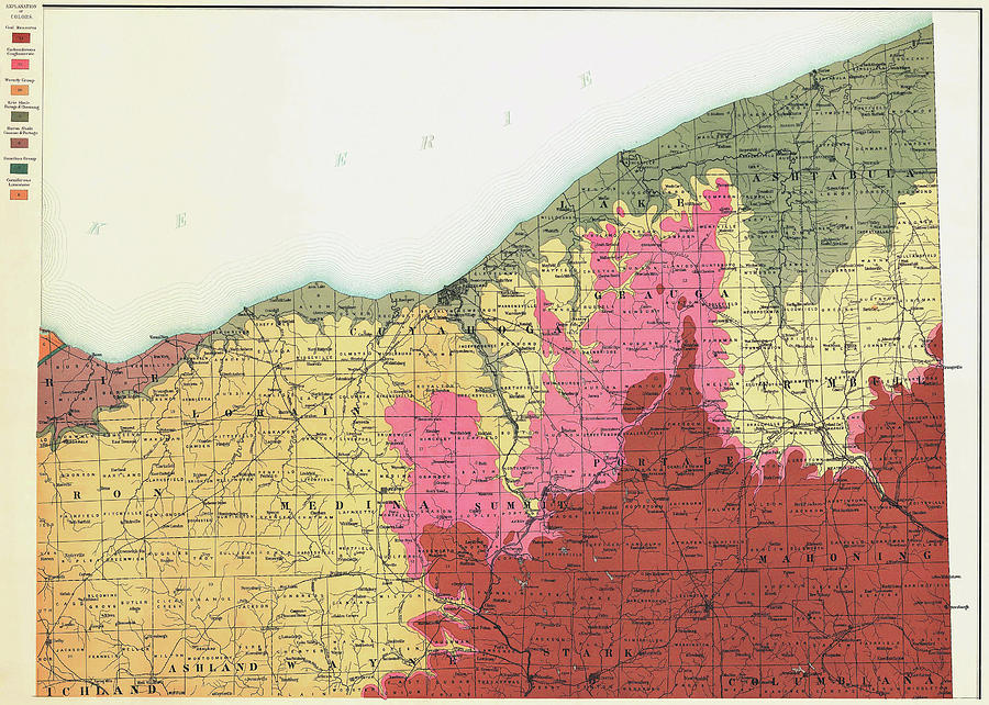 Geologic Map Of Northeastern Ohio Timeless Geo Maps 
