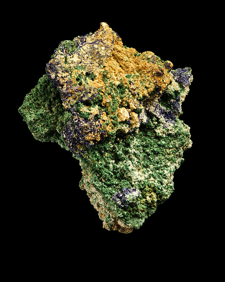 Geology Azurite and Malachite Mineral Sample Isolated Africa Shaped Photograph by ElementalImaging Geology Azurite and Malachite Mineral Sample Isolated Africa Shaped Photograph by ElementalImaging