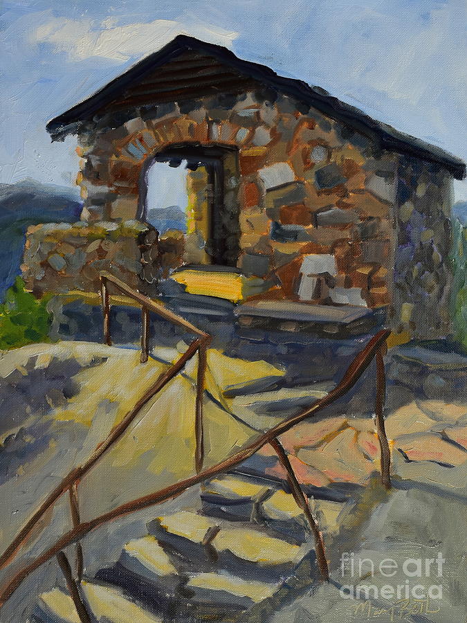 Geology Hut at Glacier Point Painting by Mary Beth Harrison