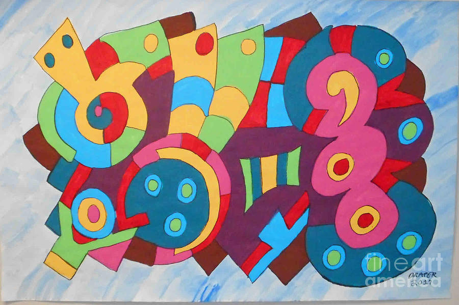 Geometric Abstract Express Painting by Timothy Draper