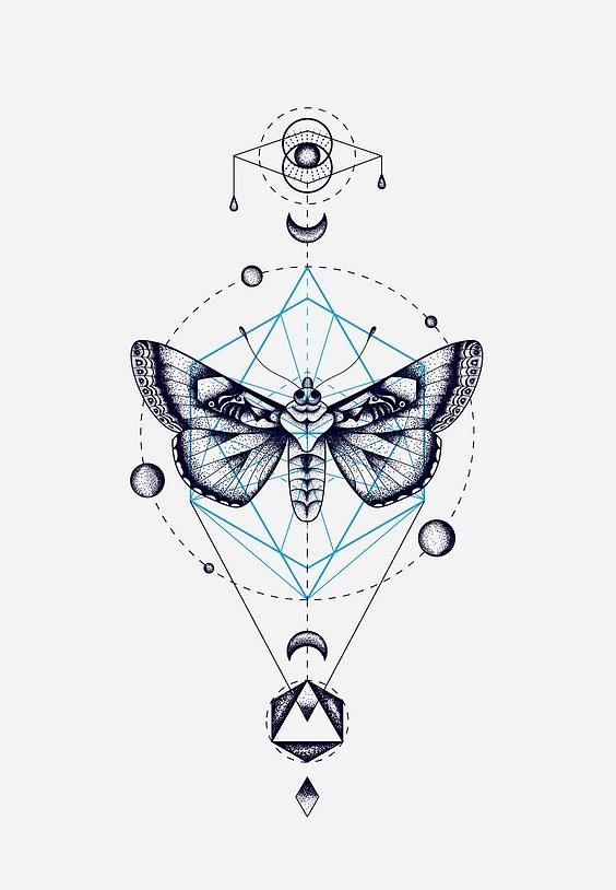 Geometric Butterfly Digital Art by Brian Christensen - Fine Art America