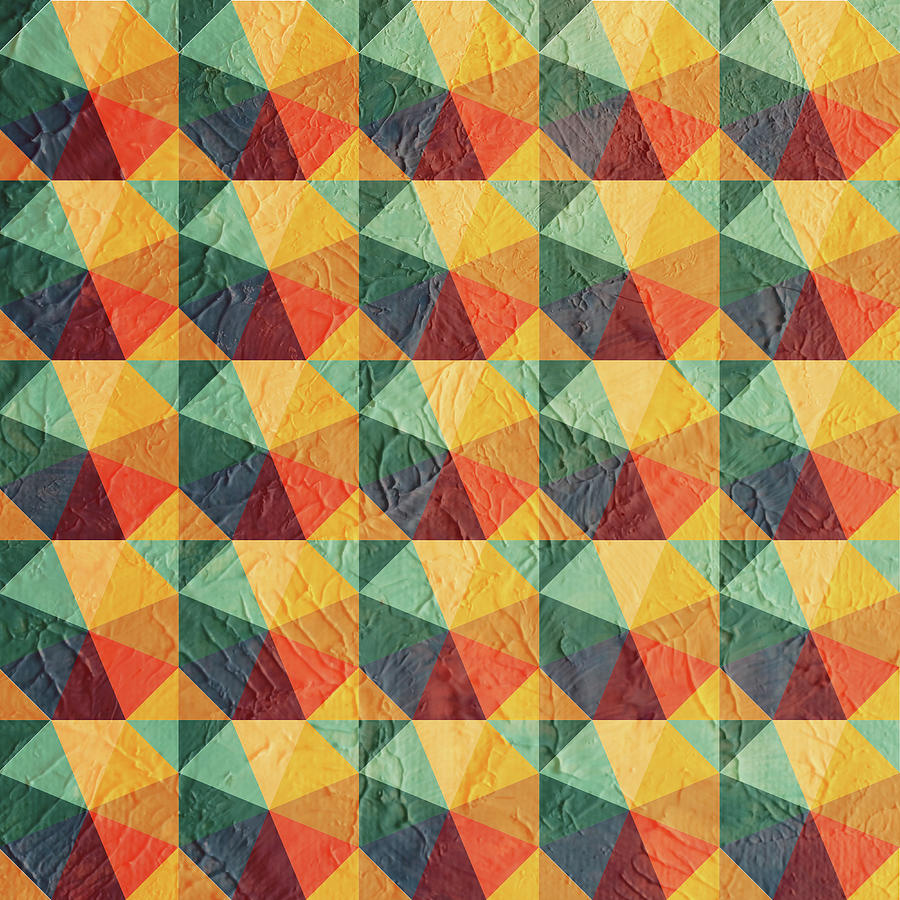 Geometric Colorful Pattern - 03 Digital Art by Studio Grafiikka