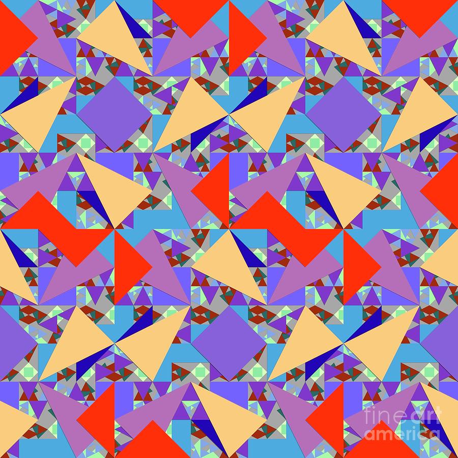 Geometric Designer Pattern - MSG4K Digital Art by Philip Preston