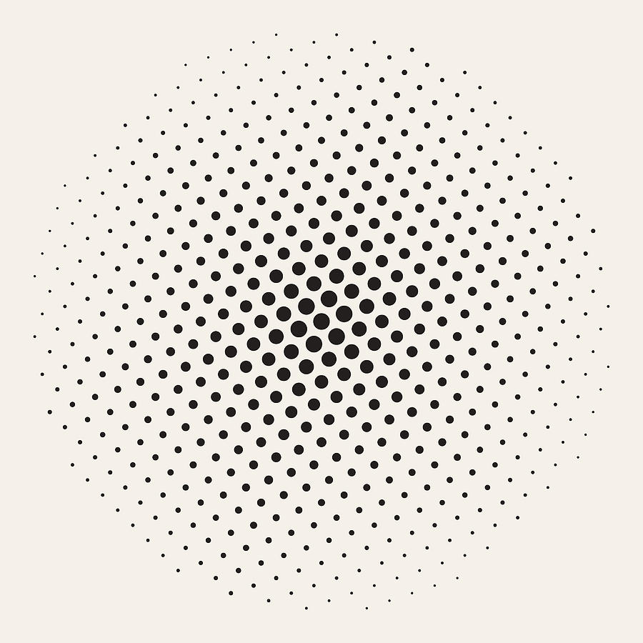 Geometric Halftone Background Seamless Vector Drawing by Lasagnaforone