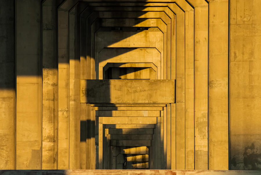 Geometric Patterns In Concrete Photograph by Chris Minerva