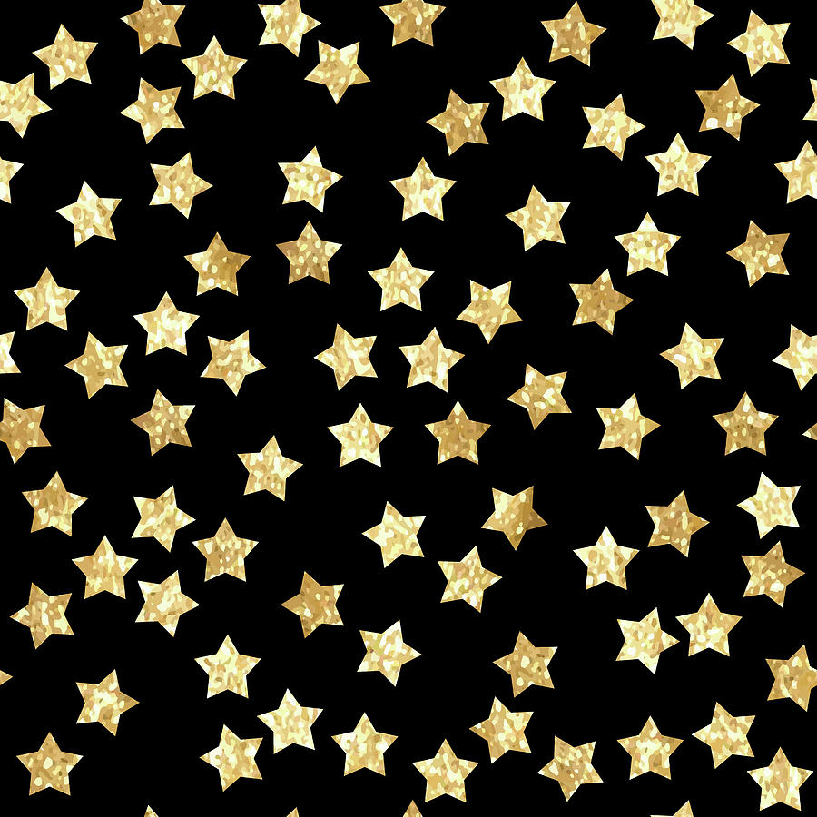 gold glitter stars background