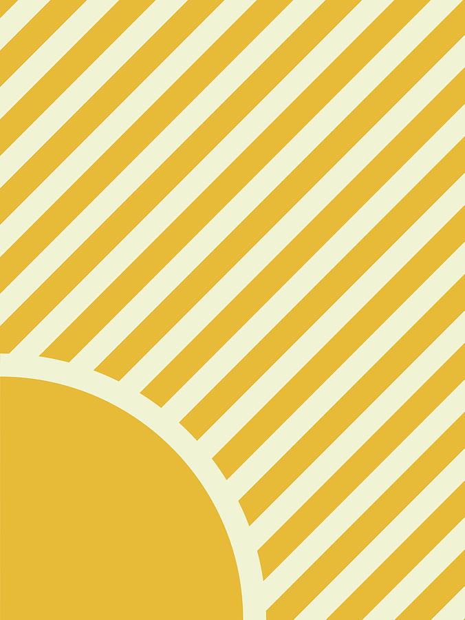 Summer Digital Art - Geometric Sunshine by Ink Well