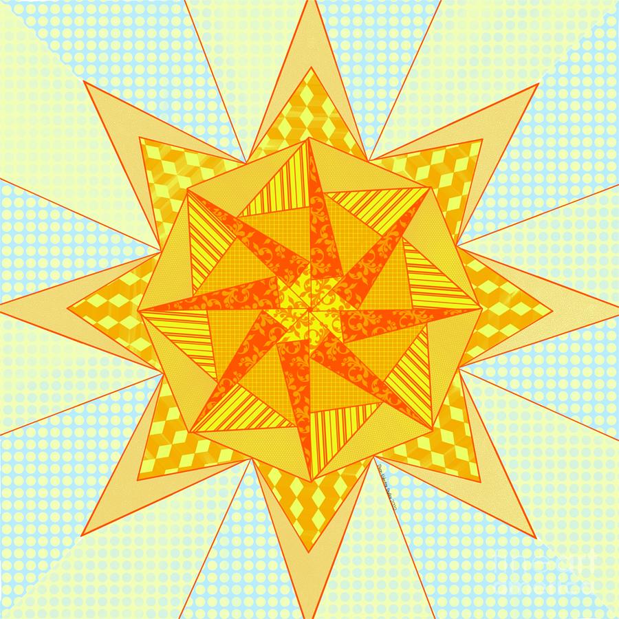 Geometric Sunshine Digital Art by Valerie Valentine