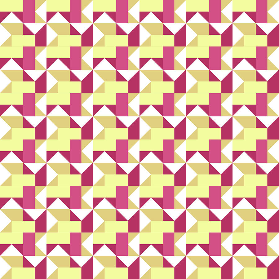 Geometric Triangle Pattern - 01 Digital Art
