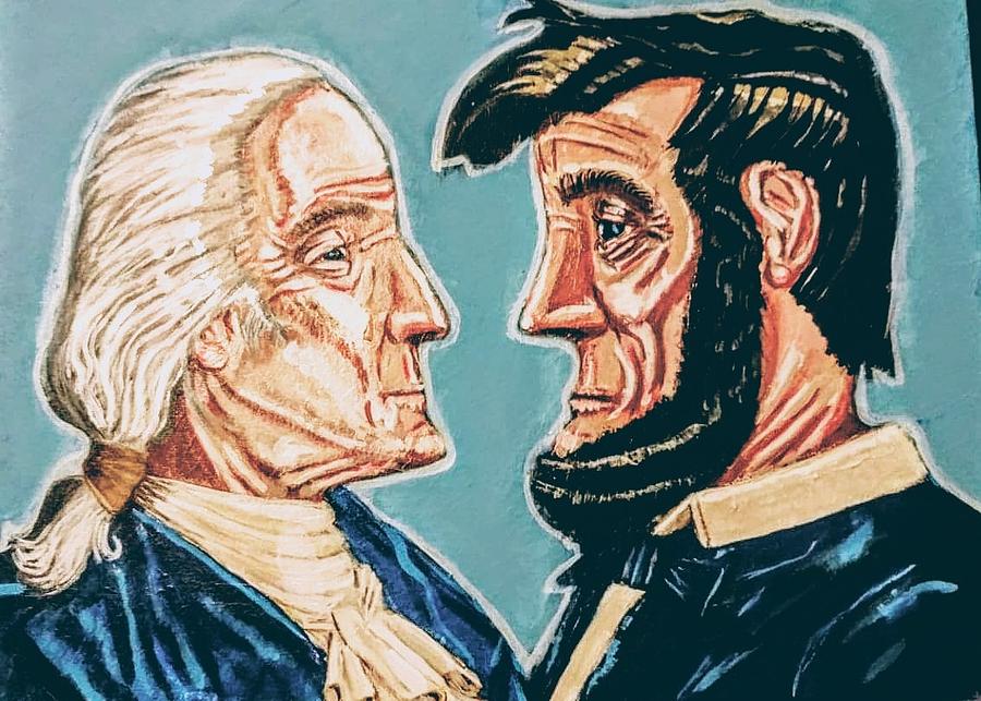 George and Abe Painting by Duane Corey