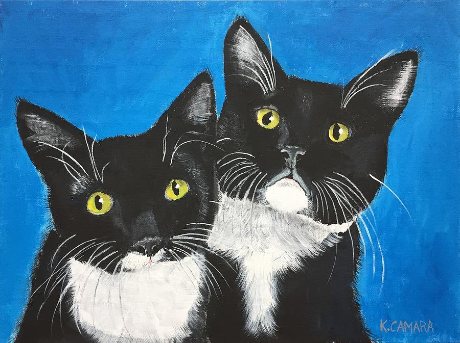 George and Grayson Painting by Kathie Camara