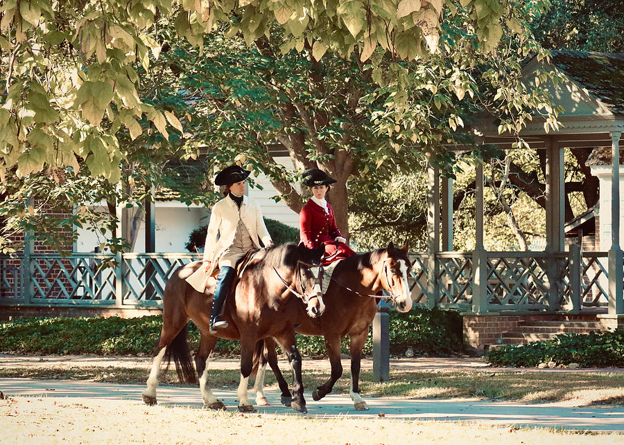 George and Martha Washington Out for an Autumn Ride Photograph by Rachel Morrison