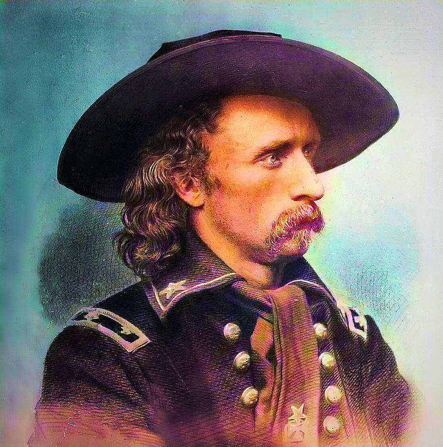 George Armstrong Custer Color Plate Photograph by Unknown