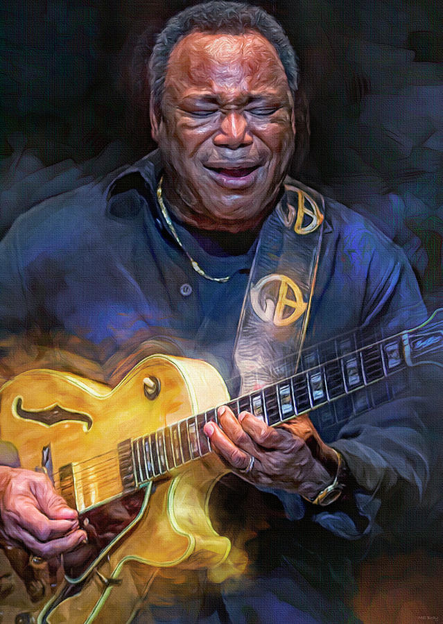 George Benson Mixed Media by Mal Bray