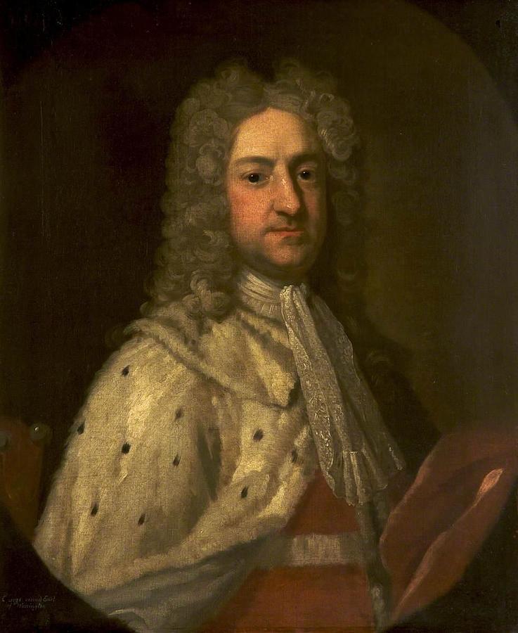 George Booth 2nd Earl of Warrington 1675-1758 Painting by Michael Dahl