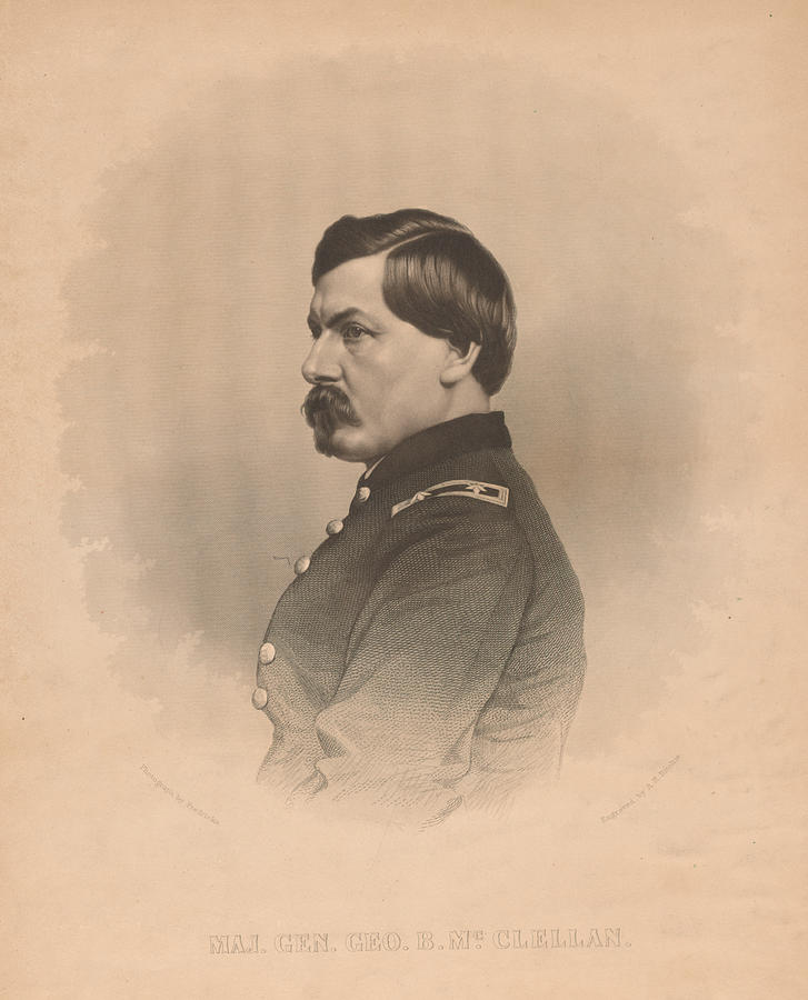 George Brinton McClellan Drawing by Alexander Hay Ritchie - Fine Art ...