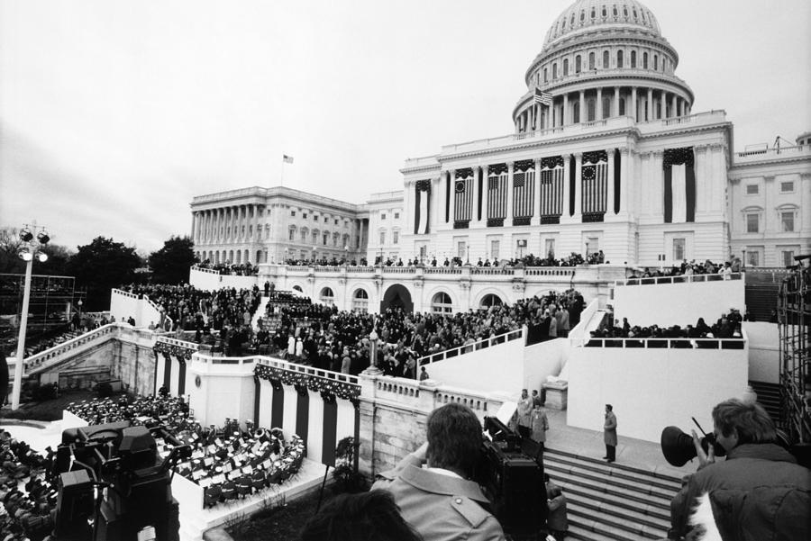 George Bush Inauguration Outside The U.S. Capitol - 1989 Photograph by War Is Hell Store
