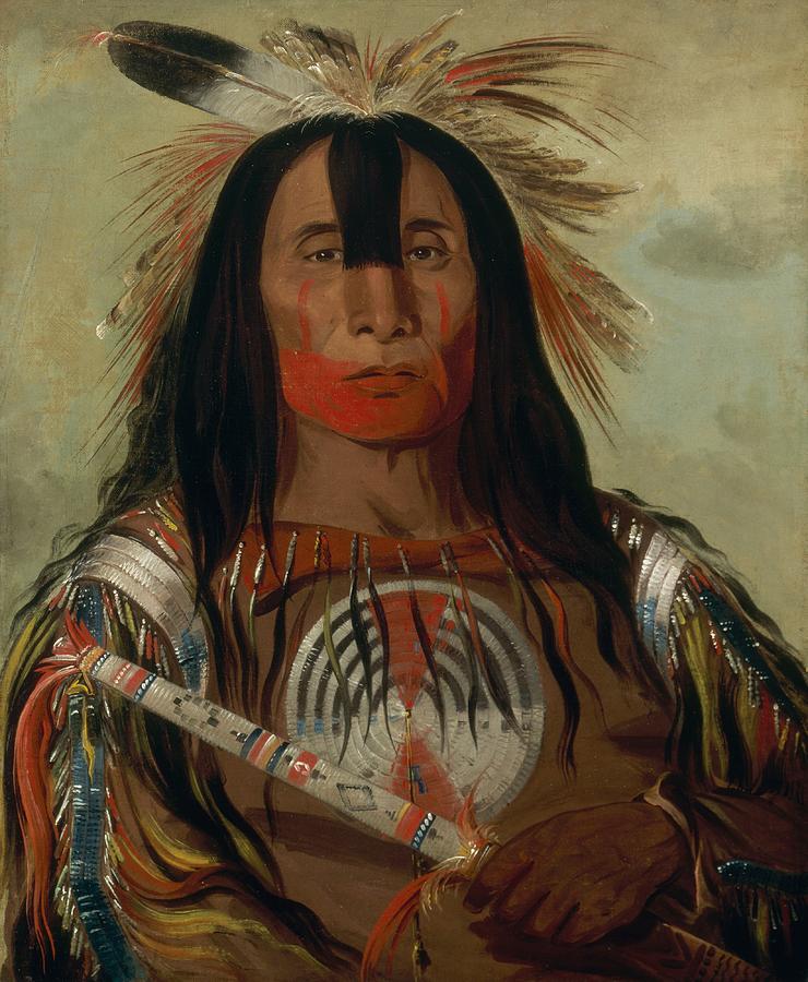 George Catlin 1831 Blackfoot Painting by MotionAge Designs