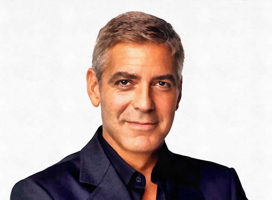 George Clooney Digital Art by Clifton Turner