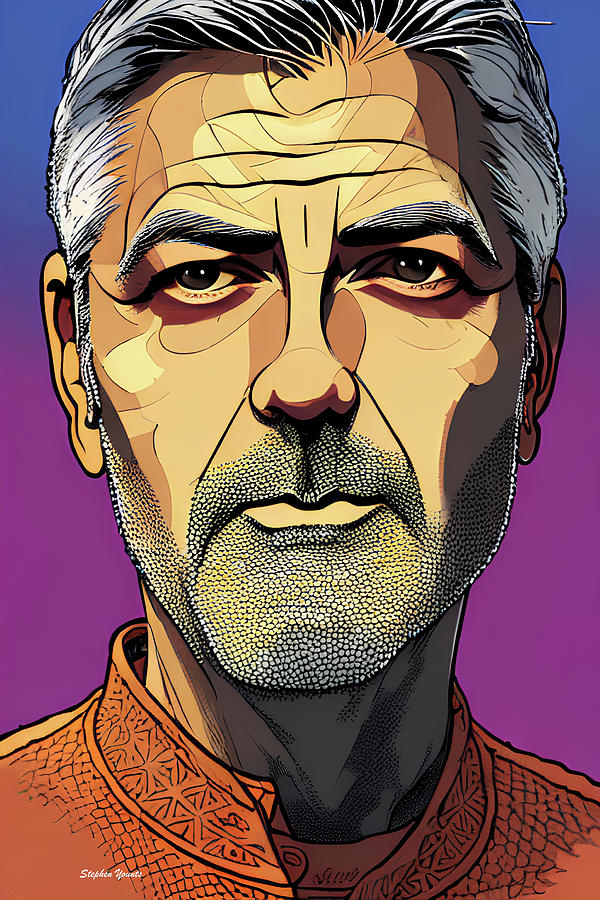 George Clooney Digital Art By Stephen Younts Pixels 4830