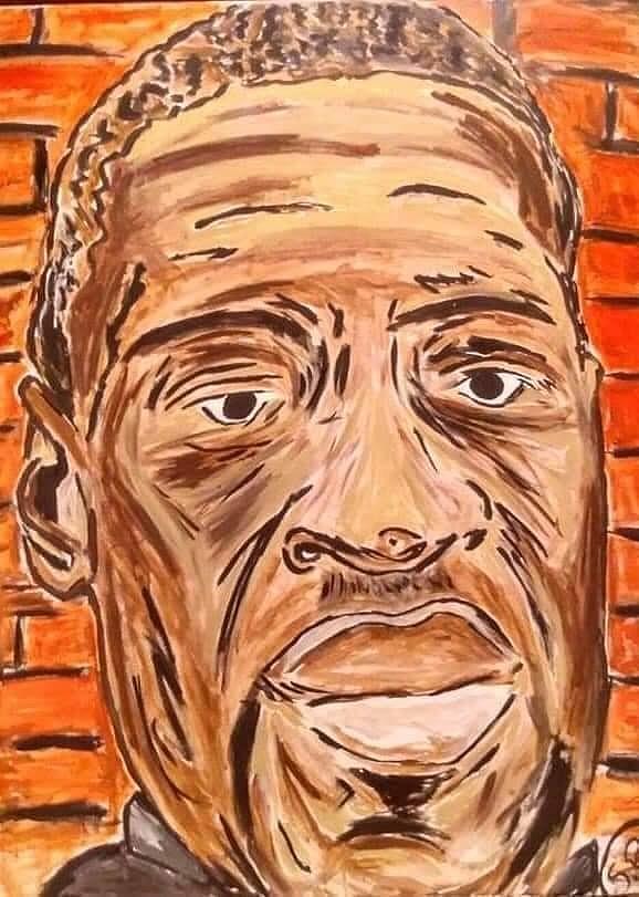 George Floyd Painting by Shemika Bussey