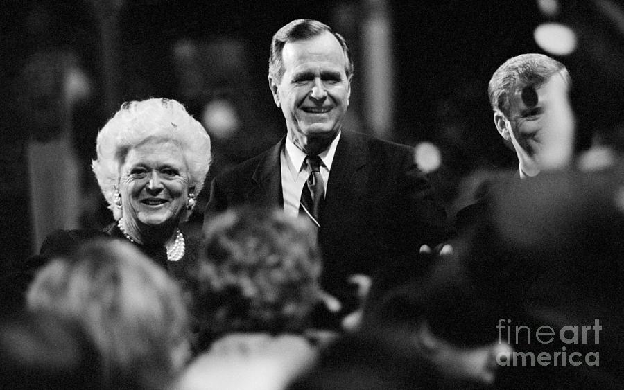 George H W Bush At The Republican National Convention Photograph by Laura Patterson
