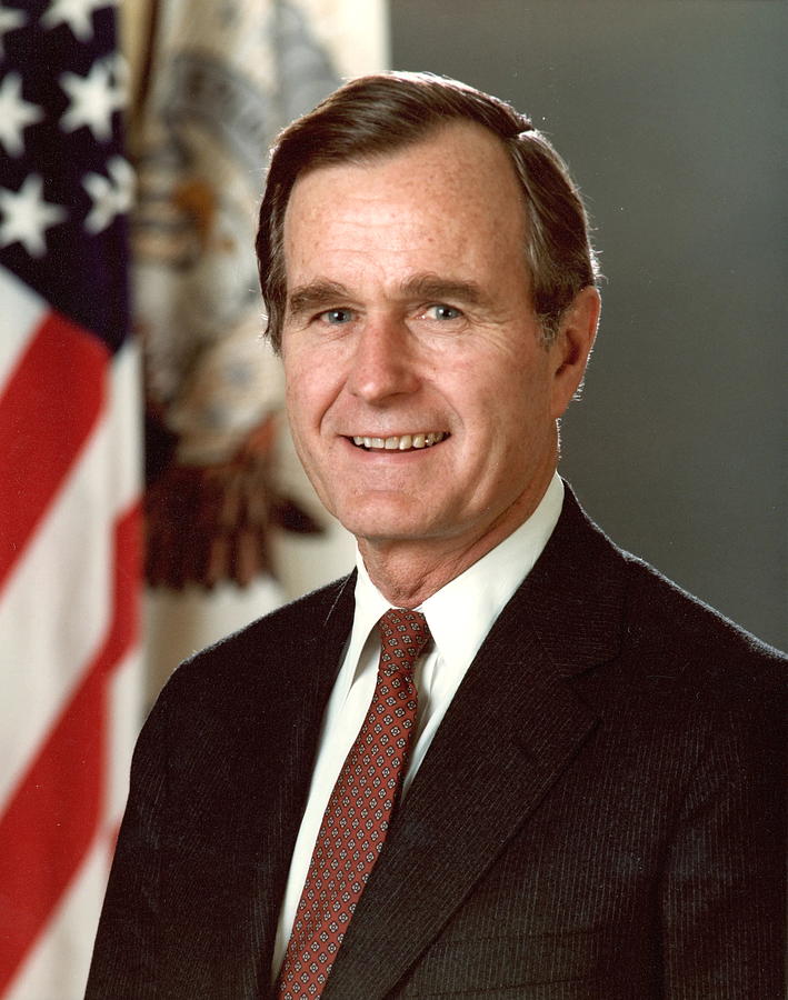 George H W Bush Photograph - George H. W. Bush Portrait by George HW Bush
