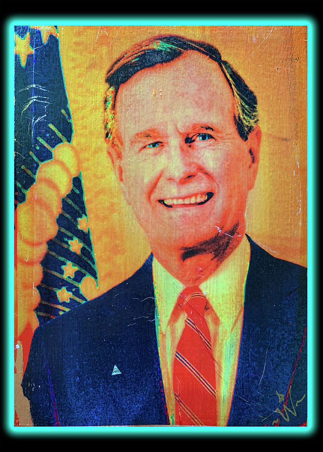 George H. W. Bush V.2 Mixed Media by Wunderle