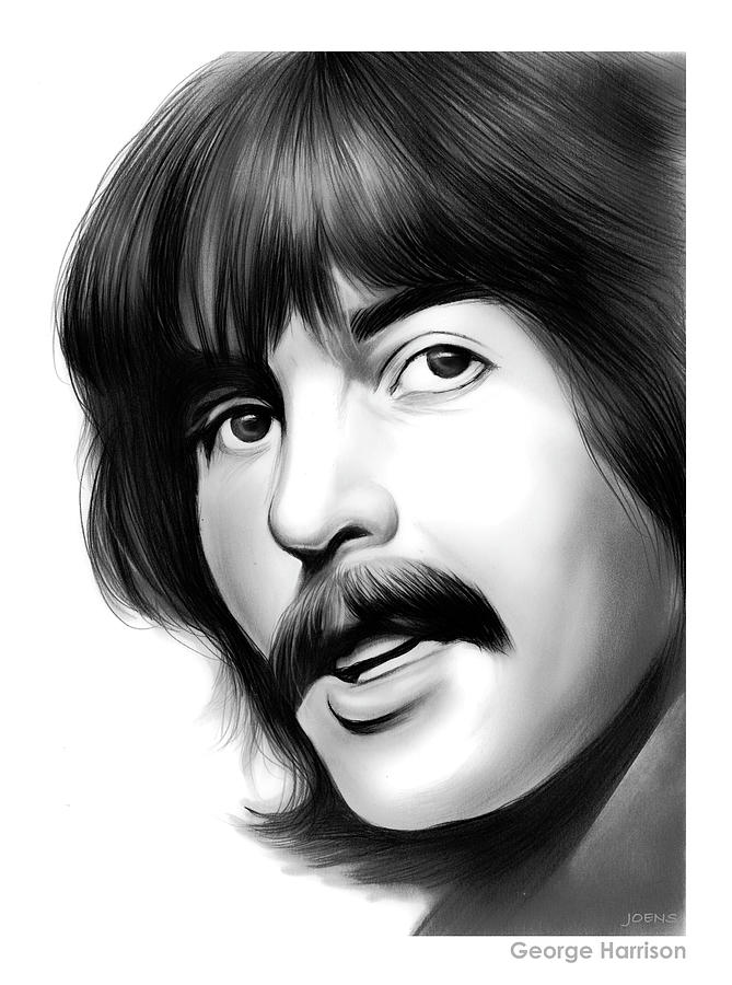 George Harrison - Pencil Drawing by Greg Joens