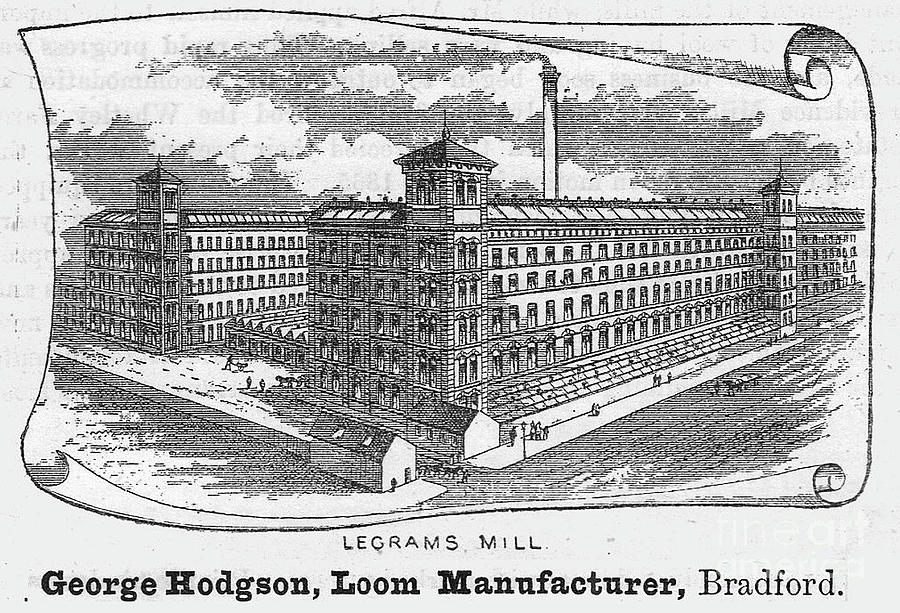 George Hodgson, Loom Manufacturer, Legrams Mill, Bradford Drawing by Mick Flynn