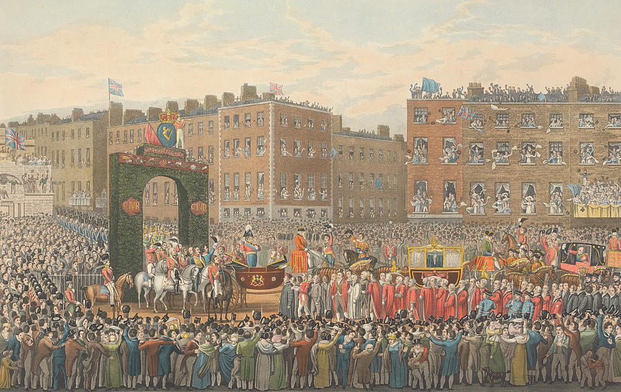George IVs Public Entry into the City of Dublin Relief by Robert Havell