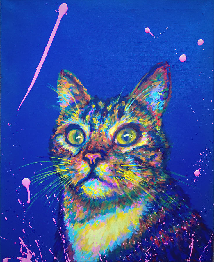 Cat Painting - George by Jacob Wayne Bryner Cat Painting - George by Jacob Wayne Bryner