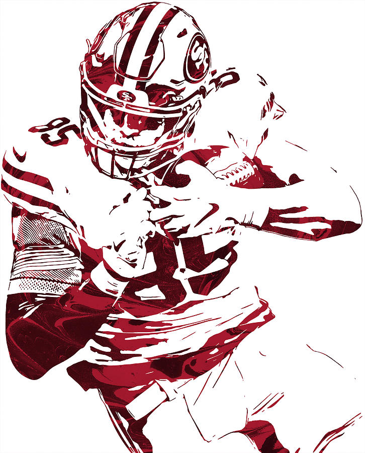 George Kittle San Francisco 49ers Pixel Art 1 Mixed Media by Joe Hamilton -  Pixels