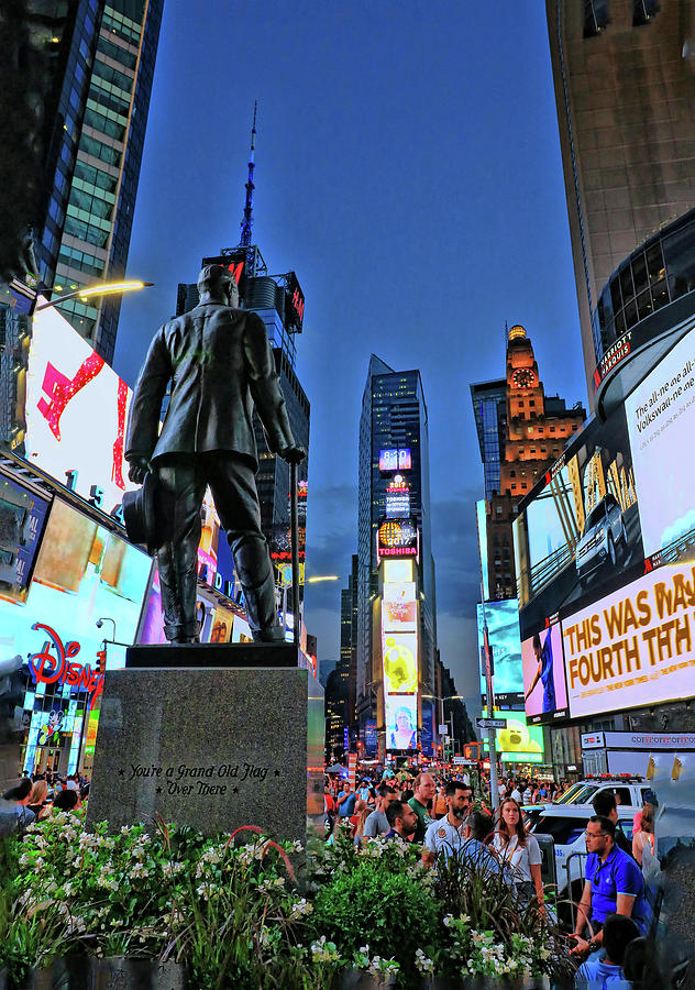 George M. Cohan Statue 2 - Times Square Photograph by Allen Beatty