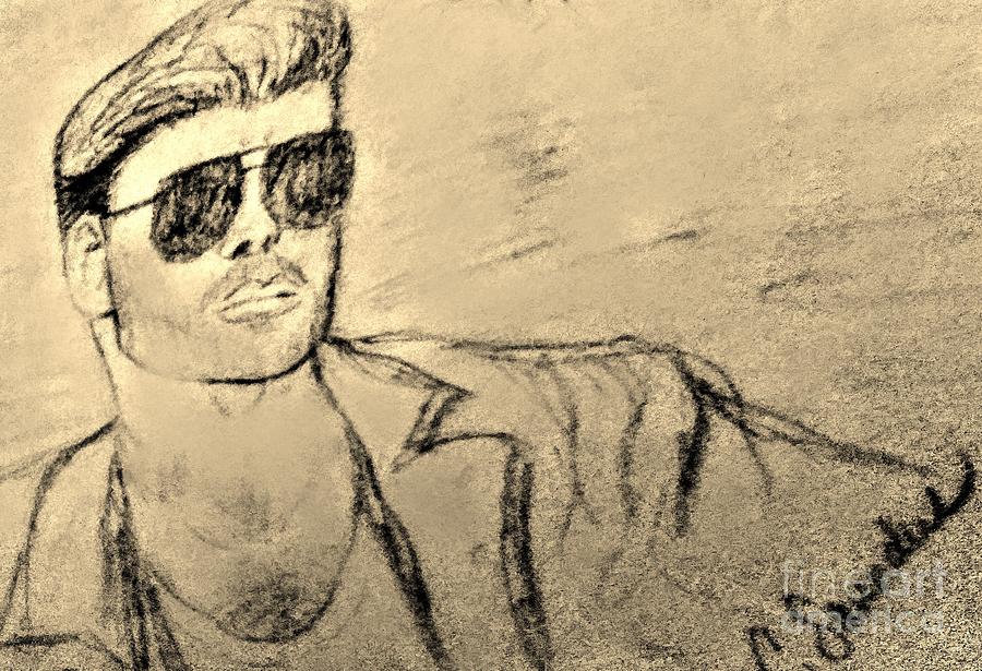 George Michael  Drawing by Christy Saunders Church