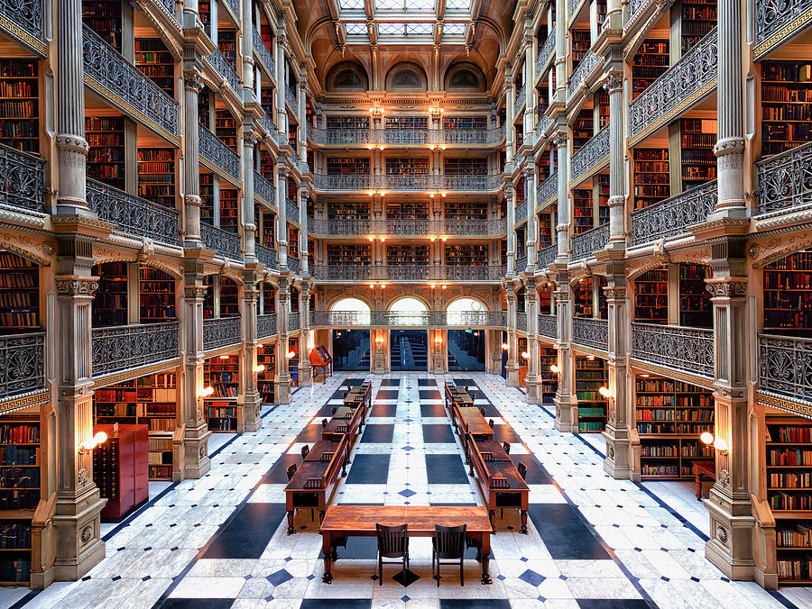 Baltimore Photograph - George Peabody Library by Mango Art