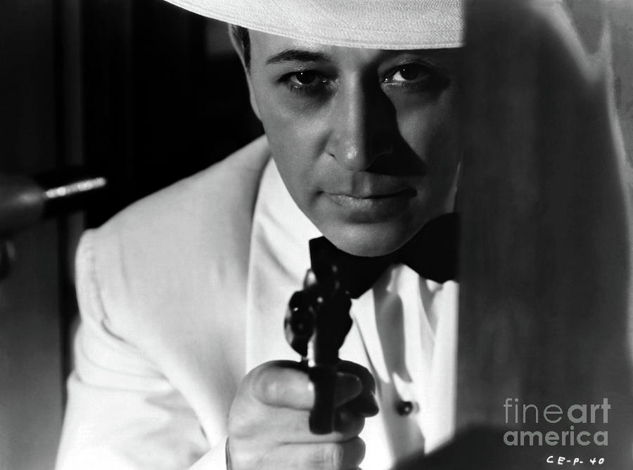 George Raft 1947 Photograph by Sad Hill - Bizarre Los Angeles Archive