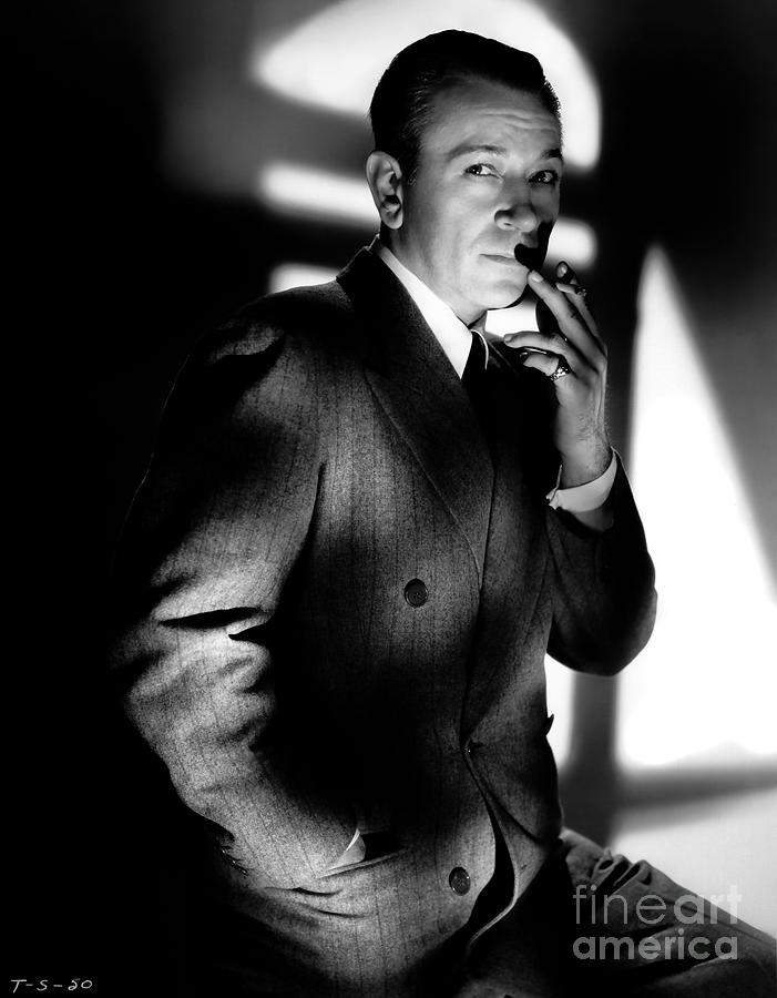 George Raft Sinister Film Noir Portrait 1946 Photograph by Sad Hill - Bizarre Los Angeles Archive