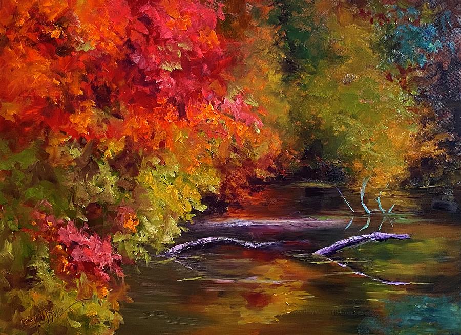 George Rogers Clark Park in Autumn Painting by Donna Pierce-Clark - Pixels