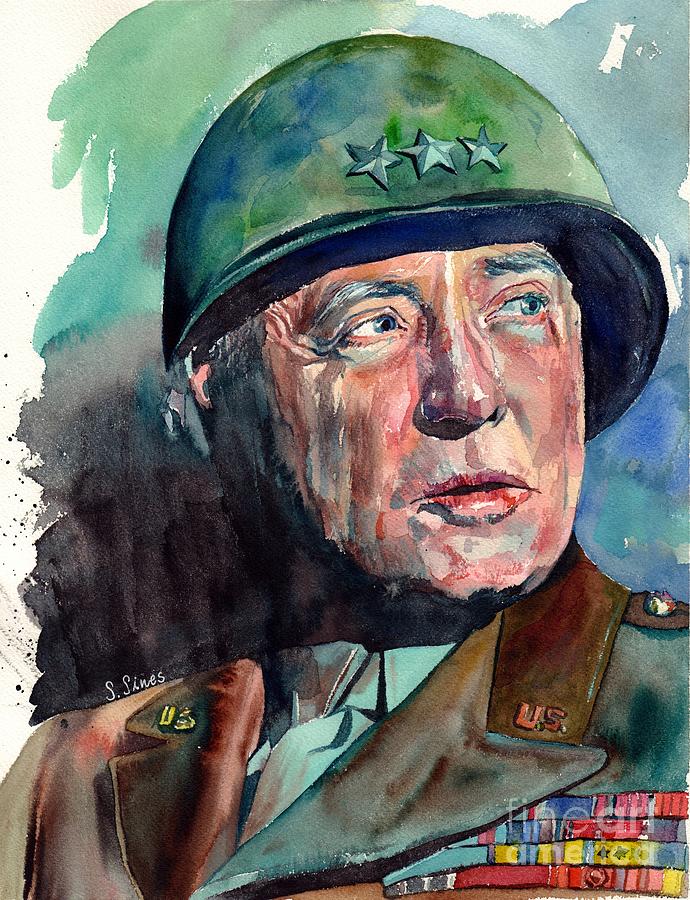 Inspirational Painting - George S. Patton by Suzann Sines